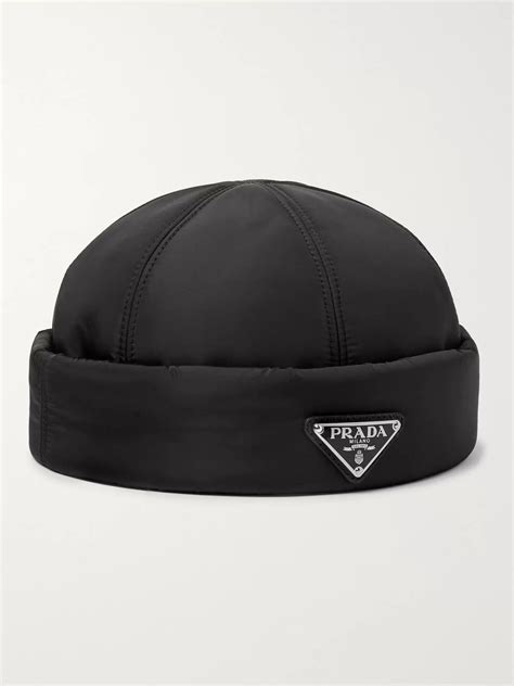 prada beanie men|prada nylon beanie.